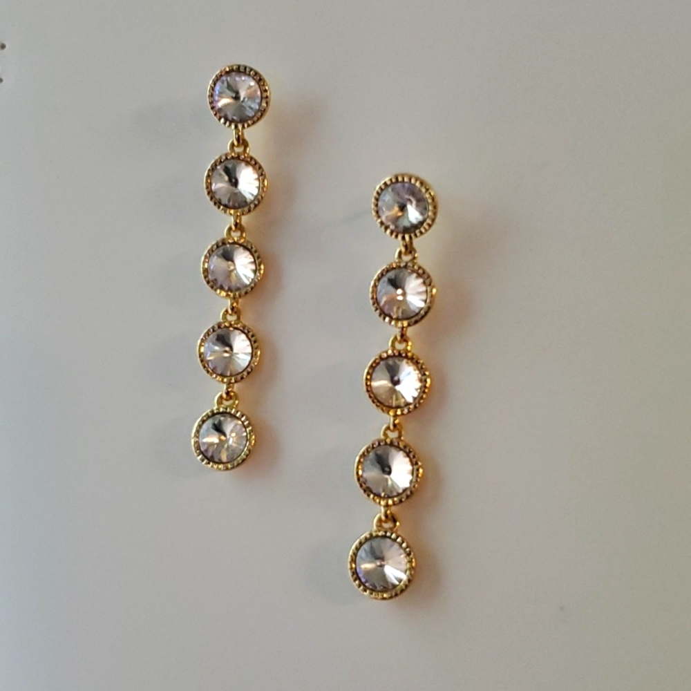 Ted Baker Rose Gold Rizza Rivoli Crystal Earrings